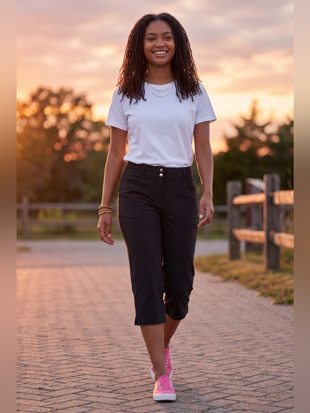 Adidas Black Cropped Ankle Pants